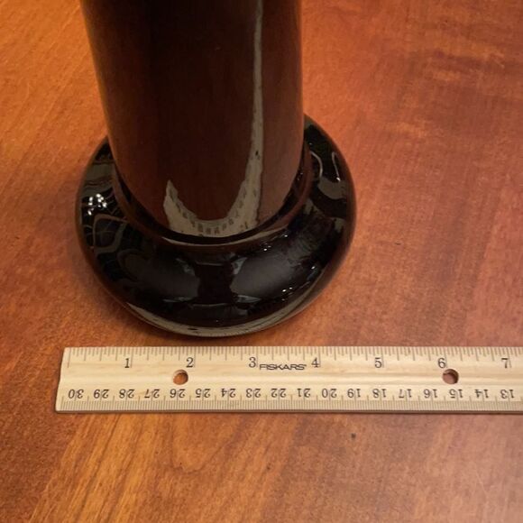 Vintage Black Glazed Pottery Vase - Picture 5 of 6